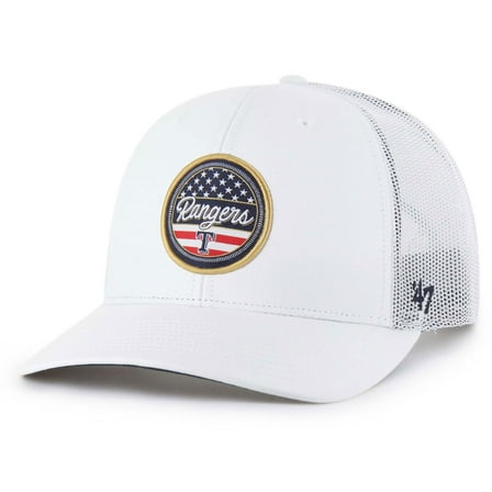 Men's '47 White Texas Rangers Homage Adjustable Trucker Hat