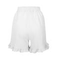 thumbnail image 6 of Wide Leg Shorts for Women Summer Casual Lightweight Elastic Waist Cute Ruffle Hem Loose Flowy Beach Shorts with Pockets, 6 of 7