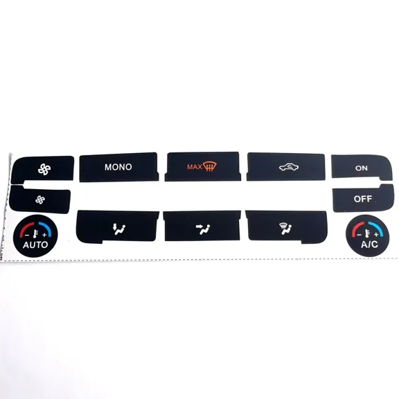 Car Interior A/C Button Repair Sticker Matte Black Car Stickers Decals Accessories For Ford S-Max For MONDEO
