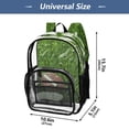 thumbnail image 2 of ALAZA Clear Backpack Football Grasses PVC Transparent BookBag, 2 of 7