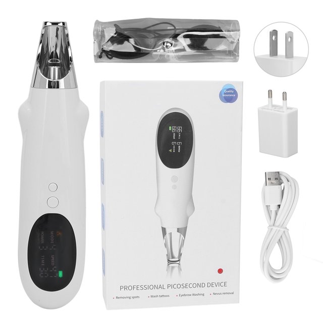 Máquina de eliminación de acné de mano, láser de luz roja recargable, pluma de picosegundos láser rojo, pluma de eliminación de tatuajes, diseño aerodinámico