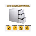 thumbnail image 2 of Qinaqin Stainless Steel Cajón para Outdoor Kitchen BBQ 18 Inch Undermount Suave Close Gabinete Organizador Resistente Rustproof 304 Triple (18in cm de Ancho X 24in Altura 18in de, 2 of 6