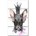 thumbnail image 2 of Chien Noir Mignon avec Couronne - Art Mural sur Toile, 2 of 3