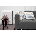 thumbnail image 3 of Ambesonne Cartoon Throw Pillow Cover 2 Pack, Dancing Characters, 20", Sky Blue Pink Marigold, 3 of 5