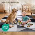 thumbnail image 4 of ODIKA 2'x3' Ultra-Soft Accent Mat, Geometric Abstract Interlocking Contemporary Grey Alfombras Para None Washable, Bare feet friendly, Easy Care Indoor rug for Bedside, Footrest, 4 of 7