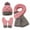 X38-Pink, variant on Winter Scarf for Men with Beanie Hat and Gloves SetWinter Knitted Scarf Hat Warm Thermal for Cold Weather Outdoor Activities And Daily Use