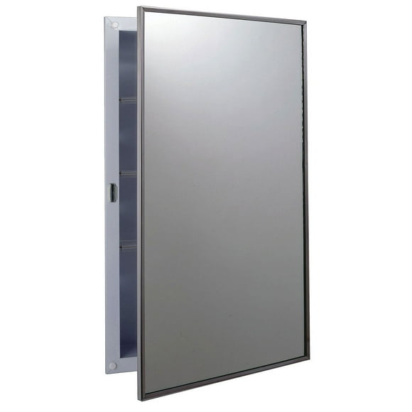 Bobrick B-397 Recessed Medicine Cabinet, White Enamel Exterior