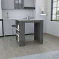 thumbnail image 2 of DeeHome Kitchen Island Doyle, Kitchen, Smokey Oak / Ibiza Marble, 2 of 7