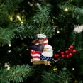 thumbnail image 6 of KSA Pack of 12 Personalized African American Soldier with Flag Christmas Ornaments 9", 6 of 6