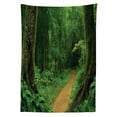 thumbnail image 3 of Ambesonne Jungle Tablecloth Rectangular Table Cover, Nature Call Park Design, 60"x90", Green, 3 of 4