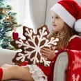 thumbnail image 4 of 16.5Inch Christmas Gingerbread Snowflake Pillows, Christmas Decoration Winter Throw Pillows Soft 3D Shaped Ginger Bread Snow Flake Throw Cushion for Sofa Bedroom Christmas Decorations, 4 of 6