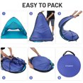 thumbnail image 3 of TOMSHOO TOMSHOO Instant Pop-Up Beach Tent with Mesh Ventilation, UV Protection, and Water-Resistant Coating, Lightweight and Portable, Blue Color Design, 3 of 6