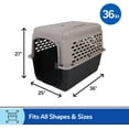 thumbnail image 3 of Vibrant Life Pet Portable Kennel for Dogs, Hard-Sided Travel Carrier, Durable, Metal Door, Black & Grey, For Pets 50-70 lbs, 36" L x 25" W x 27" H, 3 of 12