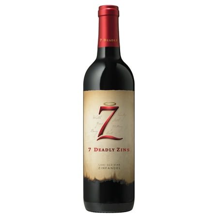 Seven Deadly Old Vine Zinfandel California Red Wine, 750 ml Bottle, 15% ABV
