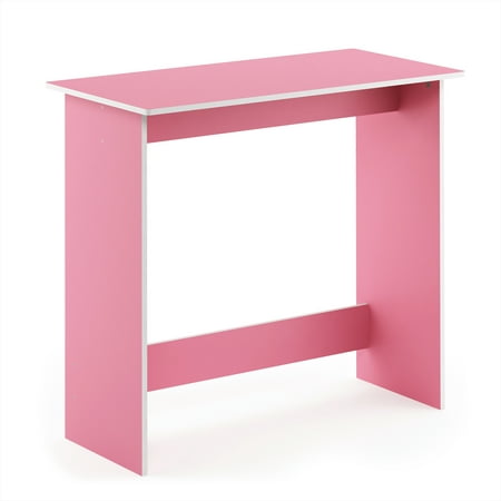 Furinno 14035 Simplistic Study Table, Pink/White