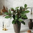 thumbnail image 6 of Artificial Magnolia Leaves Branches, Green Realistic Magnolia Leaves Real Touch, Faux MagnoliaLeaf Stems, Fake Greenery Picks Twigs for Home Office Table Vase Decoration, 6 of 9