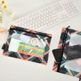 thumbnail image 2 of FORMRS 2 Pack Pencil Pouch for 3 Ring Binder with Clear Window Zipper Case, Green Abstract, 2 of 6