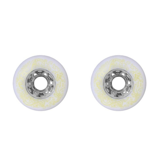 VONKY 1/2/3/5 2 Pcs Roues Élastiques et Résistantes à l'Usure Freestyles Roues Durables Blanches 72mm 2 Pcs