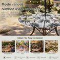 thumbnail image 6 of Round Outdoor Tablecloth with Umbrella Hole and Zipper, Tropical Palm Trees Tablecloth with Elastic Waterproof, Summer Coastal Black Vintage Patio Table Covers for 36" - 44" Picnic Pool Tables, 6 of 9