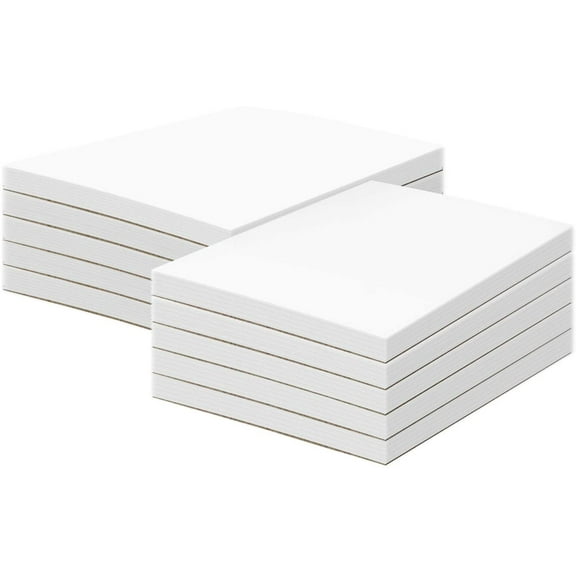 Memo Pads, White, 50 Sheets Per Pad, 10 Pads (8 1/2 x 5 1/2)