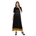 thumbnail image 4 of Moomaya Solid Casual Cotton Dress For Women A-Line Long Maxi Kurti Women Tunic, 4 of 5