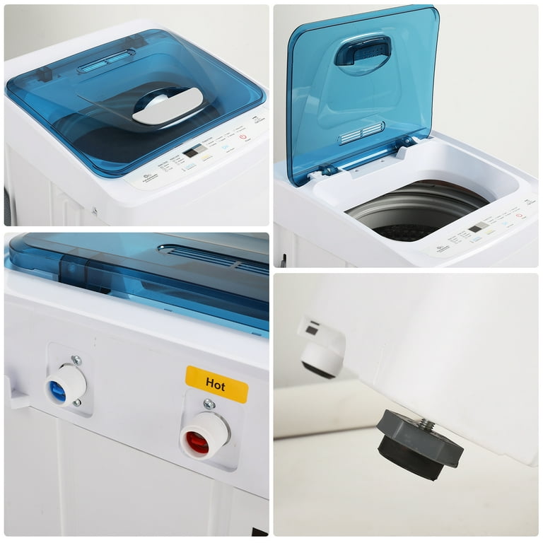 Portable Small Washing Machine, 13.5Lbs Mini Compact Washer and Dryer Combo,  2 in 1 Apartment Washers with Twin Tub - AliExpress