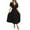 Black, variant on Women's Summer Short Sleeve Casual Dresses V-Neck Party Dress