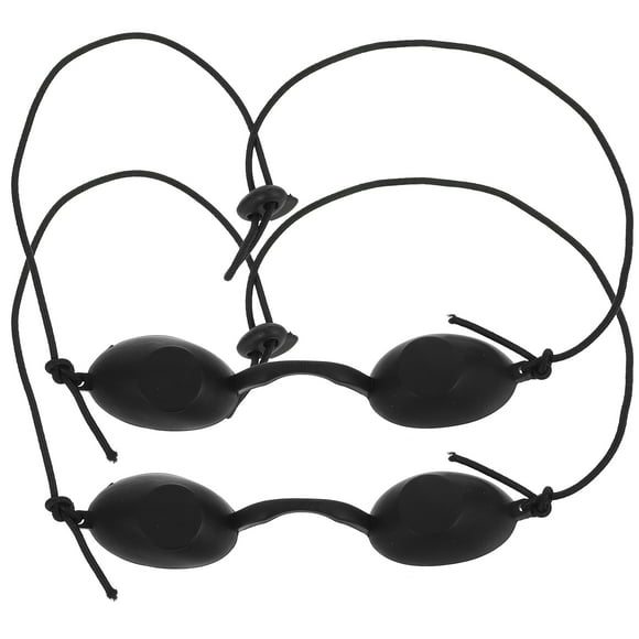 MOVTOTOP 2Pcs Safety Eye Patch Red Blue Light Eye Protect Eyepatch for Infrared LED Light Therapy (Black)