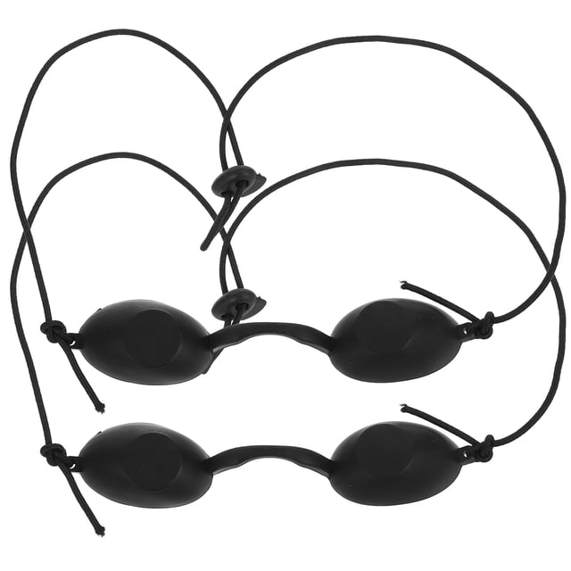 Parche de seguridad para ojos, 2 unidades, para terapia de luz LED infrarroja (negro), protección ocular con luz roja y azul