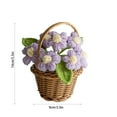 thumbnail image 4 of Taotanxi Knitting Crochet Flowers Potted Plants, Fake Forget Me Not Flowers for Friends, Family and Lover, Artificial Handmade Flowers for Birthday Wedding Gift and Home Decor (Purple), 4 of 7