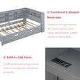 thumbnail image 5 of Bellemave Twin Daybed Frame with L-shaped Storage Shelves and Twin Trundle, Gray, 5 of 12