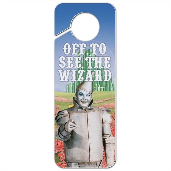 Wizard of Oz Tin Man Character Plastic Door Knob Hanger Sign