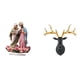 thumbnail image 1 of Letrero de mesa con cabeza de ciervo, adorno de escritorio acrílico, escultura de resina, decoración de pared, decoración de animales, adecuado para s, 1 of 8