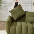thumbnail image 6 of Muumblus Pure 2 Pieces Living Room Furniture Set, Single Sofa Chair and 3-Seater Sofa, Green Teddy, 6 of 8