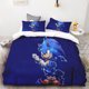 thumbnail image 3 of Funda nórdica 3D exquisita caricatura Sonic papel tapiz Anime impresión digital juego de cama edredón cama suave niños jóvenes regalo, 3 of 5