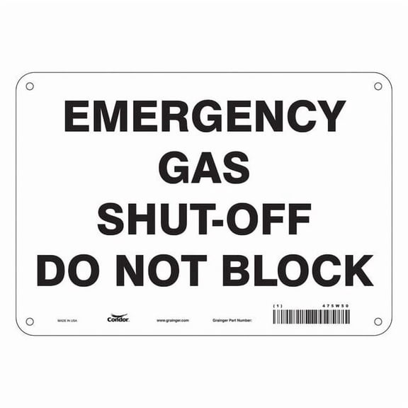 Condor Safety Sign,7 in x 10 in,Polyethylene 475W50