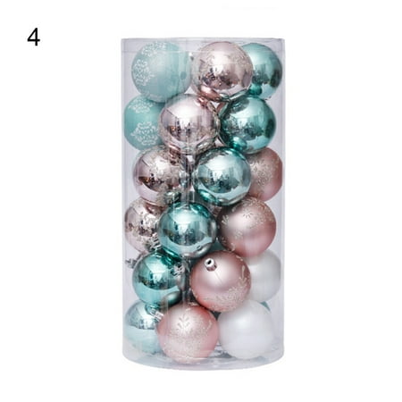

dianhelloya 1 Box DIY Christmas Balls Pendant Tear Resistant Plastic Holiday Gift Festival Balls Pendants Home Decor