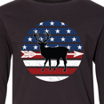 thumbnail image 4 of Inktastic Deer Bow Hunting USA Flag Long Sleeve Youth T-Shirt, 4 of 5