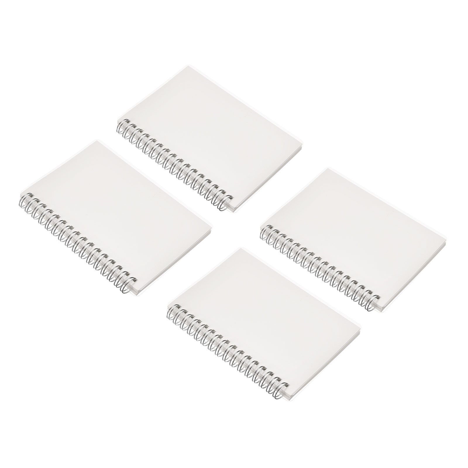 A6 Graph Clear Hardcover Spiral Notebooks 80 Sheets/160 Pages Blank