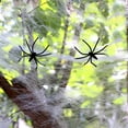 thumbnail image 6 of Clearance 400 sqft Spider Webs Halloween Decorations Bonus with 2 Fake Spiders, Super Stretch Cobwebs for Halloween Indoor and Outdoor Party Supplies (Black), 6 of 6