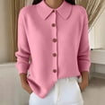 thumbnail image 6 of Atogsazn Women's Button Down Sweater Casual Knitted Long Sleeve Sweaters Winter Warm Coat Tops Clothes Pink S Fashion, 6 of 6