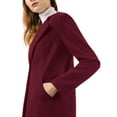 thumbnail image 7 of MODA NOVA Juniors Half Lapel Long Sleeves One Button Winter Mid-Length Overcoat, 7 of 7