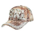thumbnail image 1 of Letter Decor Baseball Cap Breathable Sparkling Sequins Design Sun Peaked Hat for Camping, 1 of 8
