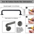 thumbnail image 2 of Goo-Ki 6 Pack 5"Hole Center Zinc Alloy Handle Matte Black Cabinet Drawer Handle Bathroom/Wardrobe Door Hardware, 2 of 6