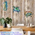 thumbnail image 3 of Decoración mural Weibefee, metal, tortuga marina, caballito de mar, cangrejo, 25 cm, juego de 3, 3 of 9