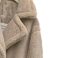 thumbnail image 4 of LOVZFMLL Vestes pour Femmes Manteau à Manches Longues en Cheveux d'Agneau Col Chaud, 4 of 8