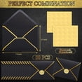 thumbnail image 2 of 50 Pcs A7 s 5 x 7 Card s V Flap Mailer with Gold Border for Office Wedding Invitation Cards Graduation Baby Shower Greeting Cards(Black), 2 of 4
