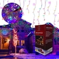 thumbnail image 2 of 3 Piezas Serie Cascada Navideña 200 Luces Led 4 Metros Multicolor DOSYU, 2 of 5
