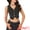 Black, variant on DARING DIVA Women's Sleeveless V Neck Button Down Cropped Jean Vest XS Black
