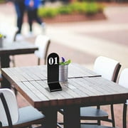 Aspire 10PCS Acrylic Table Numbers, Tent Style Numbers Sign, Double Sided Table Number Card for Restaurant-Black-Number 11to20